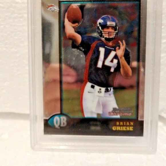 🏈1998 Bowman Chrome Brian Griese Card #7 Graded Mint 9 - Picture 2 of 13